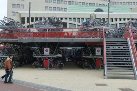 fietsparkeren fietsenrek etage FalcoLevel Premium+ fietsflat