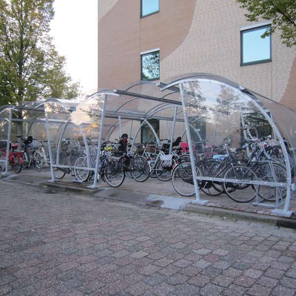 Fietsparkeren fietsoverkapping rokersoverkapping transparant FalcoLite