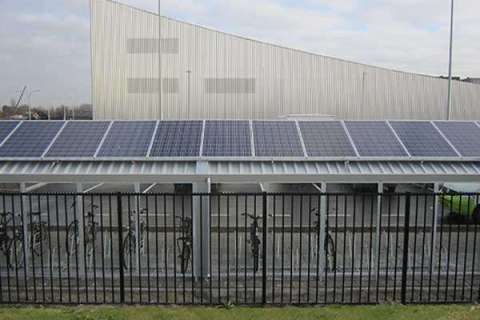 28239 overkapping fietsoverkapping fietsenstalling fietsparkeren fietsenrek zonnepanelen duurzaam