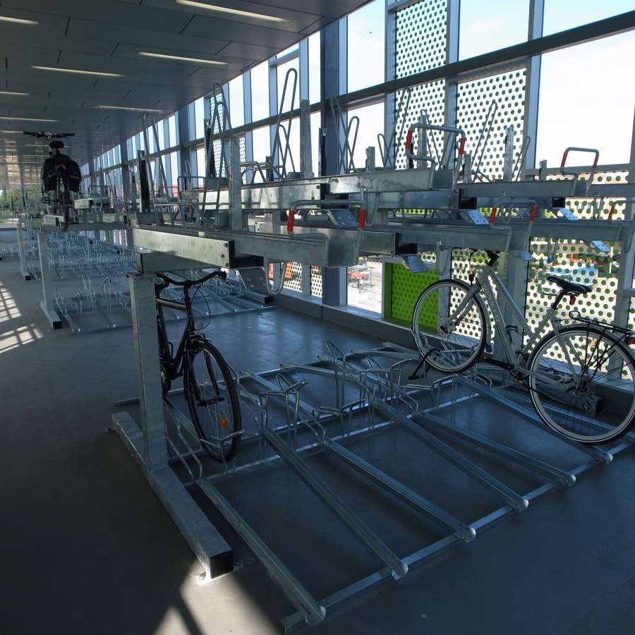 FalcoLevel uniek fietsparkeersysteem in Stockholm