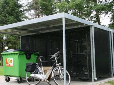 overkapping fietsenstalling fietsoverkapping afdak containeropslag FalcoLok