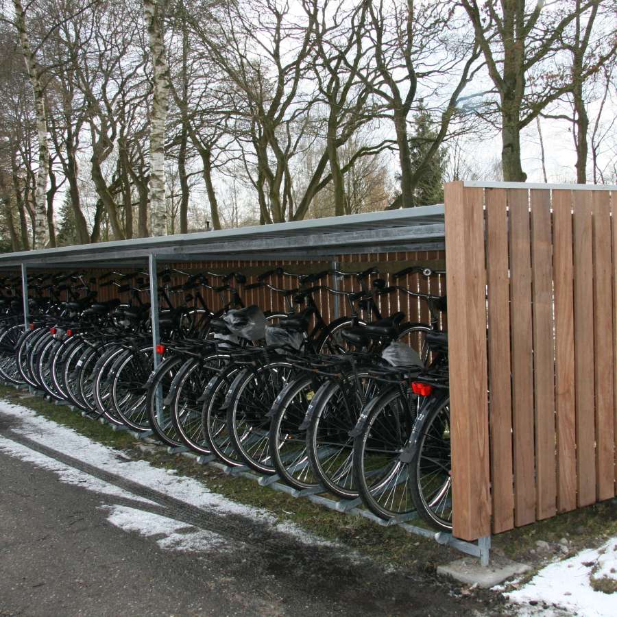 fietsparkeren fietsoverkapping overkapping fietsenstalling fietsenrek Landal 