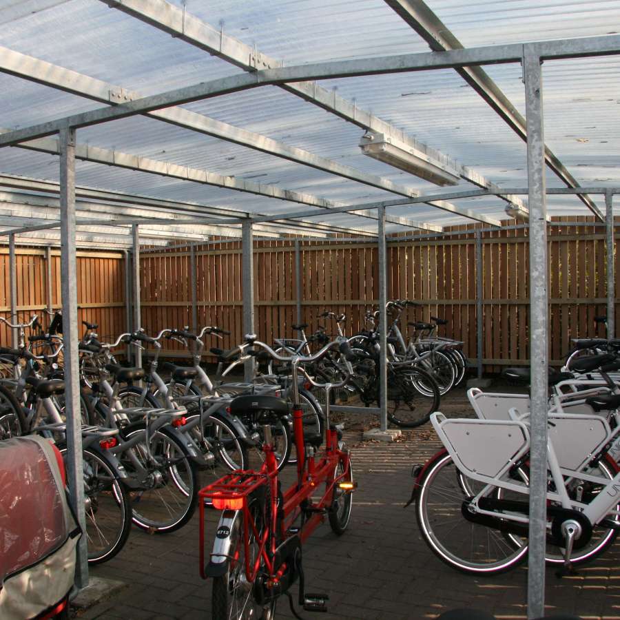 fietsparkeren fietsoverkapping overkapping fietsenstalling fietsenrek Landal 