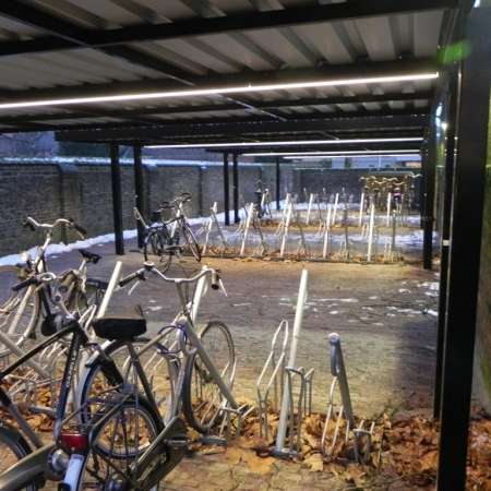 fietsoverkapping fietsenstalling verlichting fietsparkeren FalcoSpan Venray