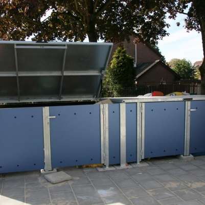 overkapping berging speelgoedberging schoolplein FalcoBox