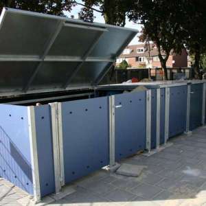 Projecten | Opgeruimd schoolplein met FalcoBox berging | image #1 | overkapping berging speelgoedberging schoolplein FalcoBox