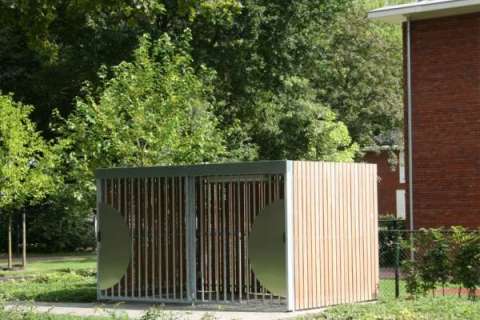 Fietsenbergingen met schuifdeuren voor Eckartdal Lunet Eindhoven