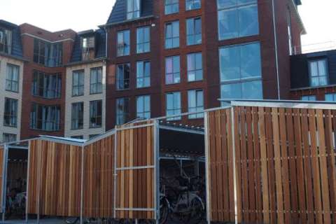 Fietsparkeeroplossing voor studentencomplex