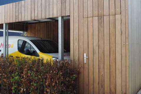 Multifunctionele overkapping op bedrijventerrein