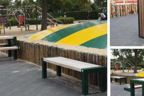 Falco straatmeubilair op camping de Duinhoeve