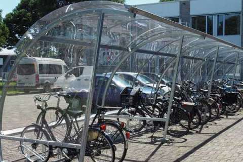 Transparante fietsenstalling bij RIBW Groep Overijssel