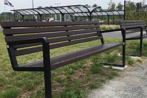 74772 straatmeubilair buitenterrein fietsoverkapping fietsparkeren zitbanken fietsenrekken afzetpalen