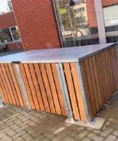 Overkapping berging schoolplein