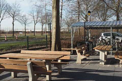 91633 overkappingen straatmeubilair buitenbank picknickset