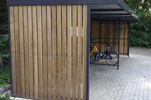 Open fietsoverkapping bij Twente Zorgcentra, Enschede