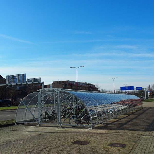Fietsparkeren fietsoverkapping rokersoverkapping transparant FalcoQuarter