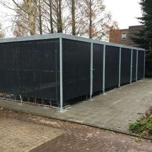 Projecten | Overdekt fietsparkeren bij bedrijf in Drachten | image #1 | 99775 fietsparkeren fietsenberging overkapping berging