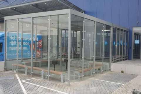 122243 overkapping pauzeruimte rookruimte rokersruimte