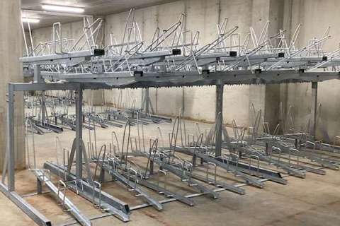 119279 compact fietsparkeren fietsenkelder etagerek dubbellaags