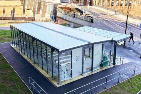 cycle hub fietsoverkapping etage fietsenrek dubbellaags fietsparkeren