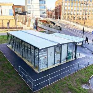 Projecten | Falco U.K. plaatst moderne cycle hub op station Wolverhampton | image #1 | cycle hub fietsoverkapping etage fietsenrek dubbellaags fietsparkeren