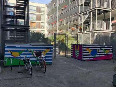 fietsparkeren fietsenberging voor vrachtfietsen