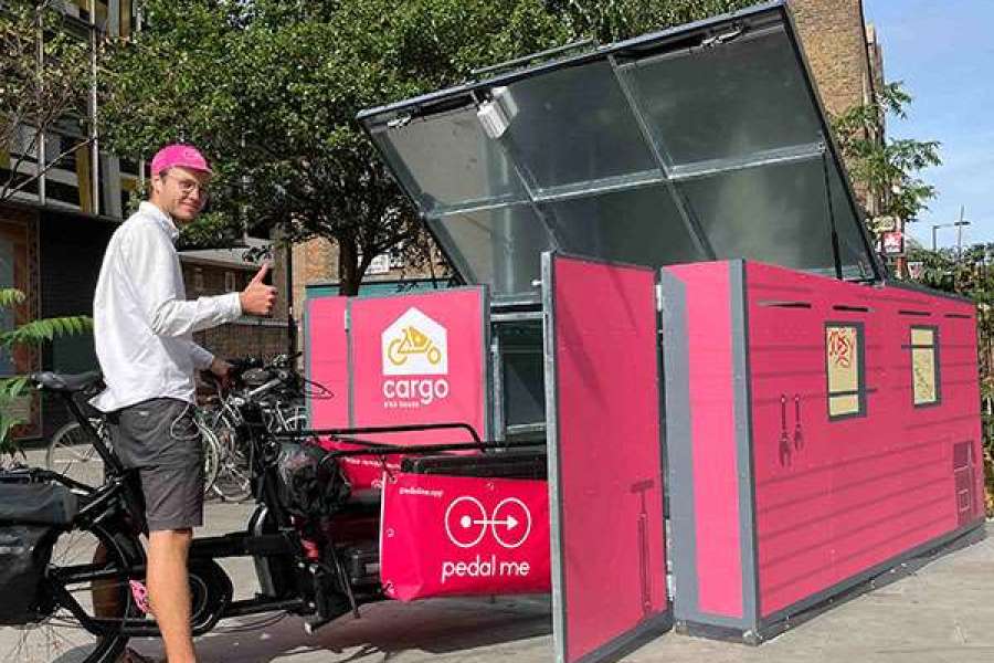 llustratie van Falco's parkeersystemen voor transportfietsen