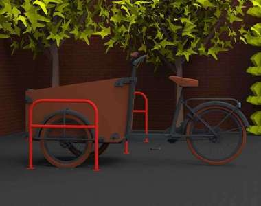 Illustratie van Falco's parkeersystemen voor transportfietsen