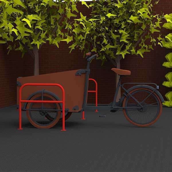 Illustratie van Falco's parkeersystemen voor transportfietsen