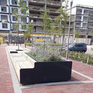 100297 straatmeubilair modulaire zitbank buitenbank plantenbak