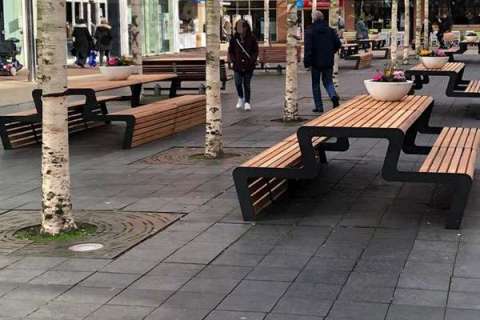 105677 straatmeubilair picknickset buitenbank zitbank