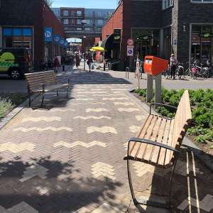 FalcoRelax straatmeubilair in winkelcentrum