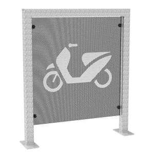 Verkeersvoorzieningen | Verkeersgeleiders | FalcoScooter afzetpanelen | image #1| verkeersvoorziening scooter parkeerplek afzethek afzetpaneel afzetelement