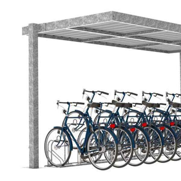 FalcoSpan fietsoverkapping voor etagerekken