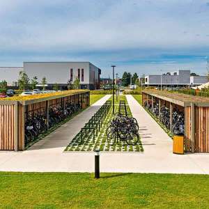 125890 122204 110648 fietsoverkapping rokersafdak rokersruimte pauzeruimte fietsparkeren groendak
