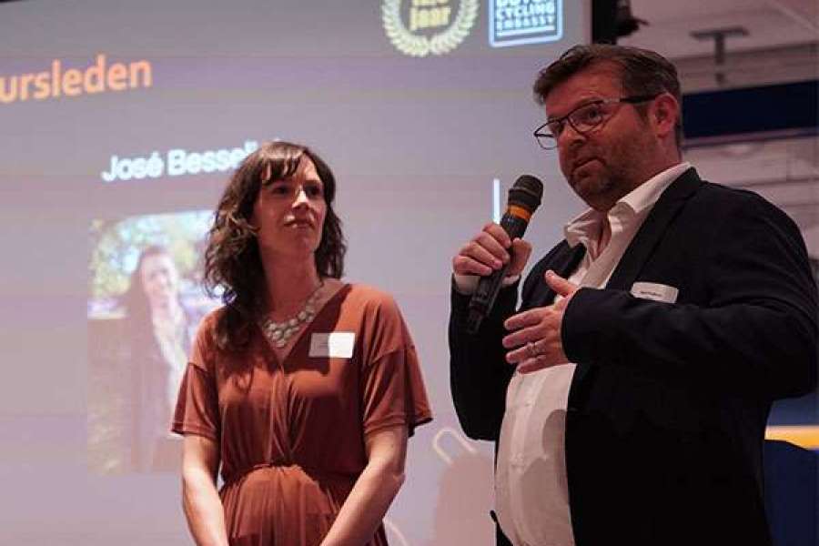 Mark Pruijssen, nieuw bestuurslid van de Dutch Cycling Embassy tijdens de bekendmaking