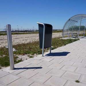 95491 straatmeubilair overkappingen schiphol zitbank afvalbak rookpaal