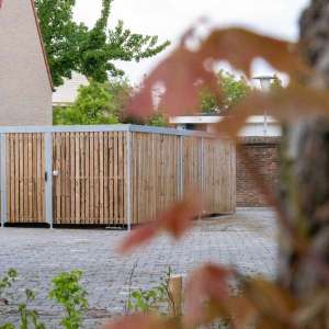 Projecten | Duurzame overkapping met sloophout als wandbekleding | image #1 | 116270 fietsoverkapping met sloophout