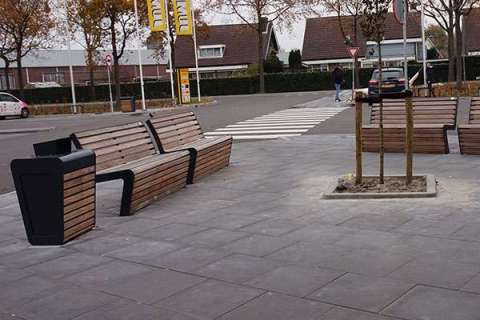 91805 straatmeubilair zitbanken afvalbak boombeschermer lantaarnpaalbeschermer