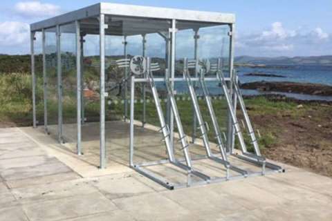 overkapping wachtruimte fietsparkeren fietsenrek