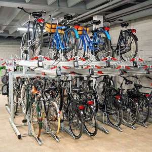 110427 fietsparkeren etagerekken fietsenrek dubbellaags