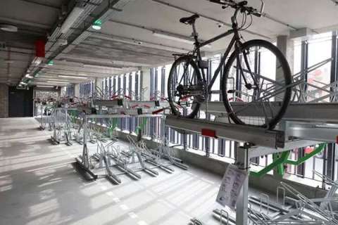 fietsparkeren fietskelder etagerek dubbellaags compact