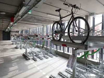 fietsparkeren fietskelder etagerek dubbellaags compact
