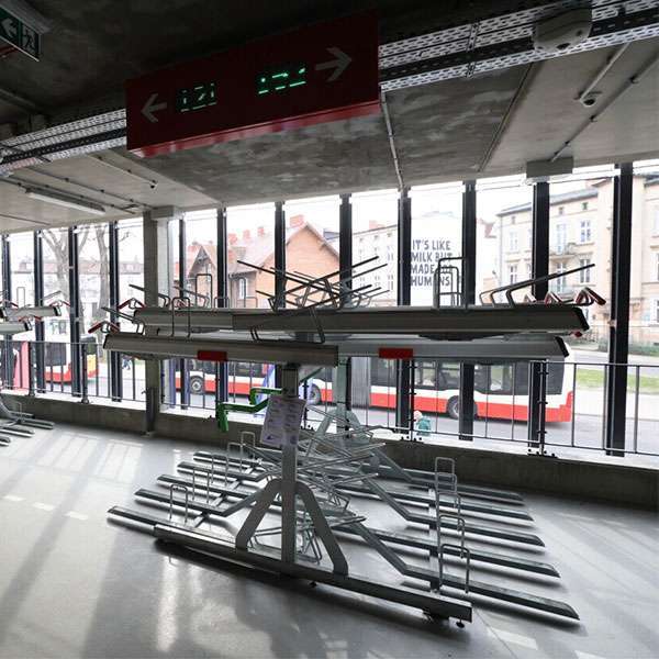 fietsparkeren fietskelder etagerek dubbellaags compact