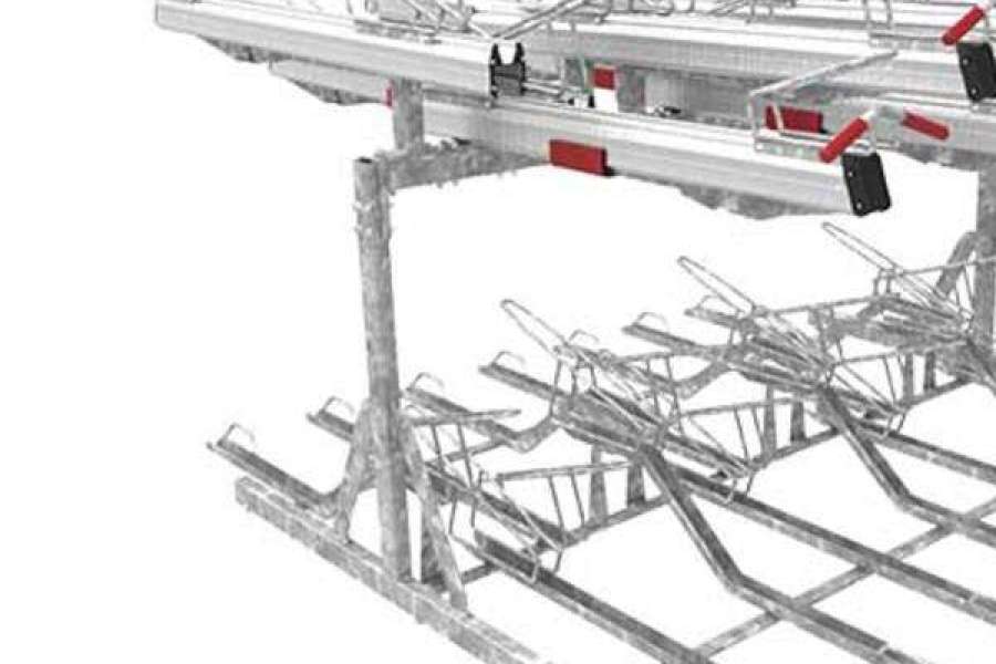 fietsparkeren etagefietsenrek dubbellaags circulair