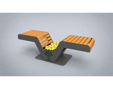 ontwerp straatmeubilair buitenbank plantenbak