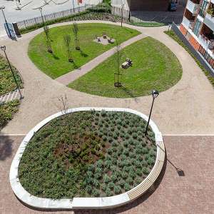 Falco straatmeubilair in stadstuin centrum Almelo