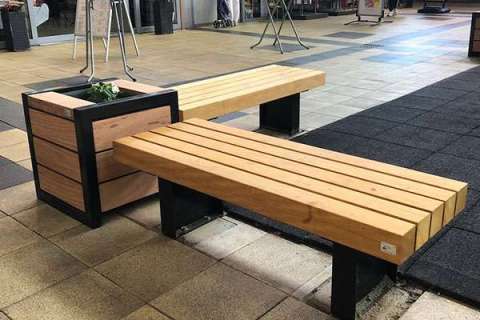121965 straatmeubilair zitbank plantenbak