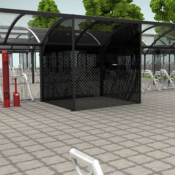 fietsparkeren overkapping fietsenrek berging rendering