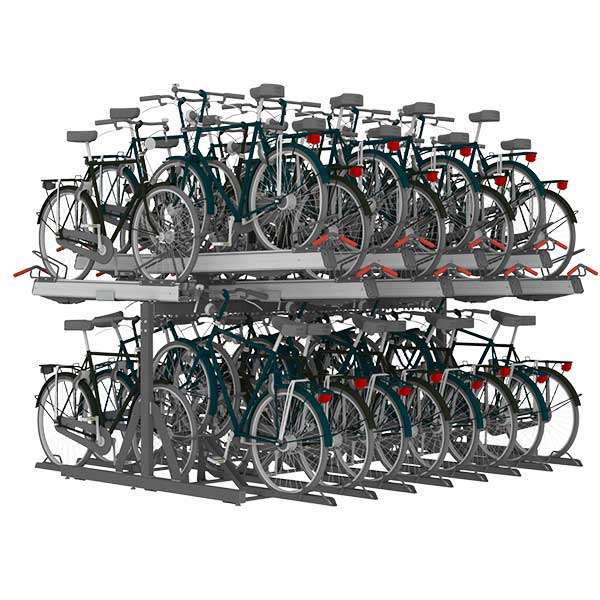 Fietsparkeren | Circulaire producten | Circulaire etagerekken | image #2 |  fietsparkeren etagefietsenrek dubbellaags circulair